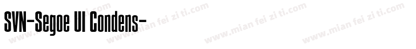 SVN-Segoe UI Condens字体转换